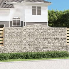 shumee Obokane gabion košare 6 kosov 400x30x180/200cm pocinkano železo