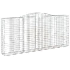 Vidaxl Obokane gabion košare 25 kos 400x50x180/200 cm pocinkano železo