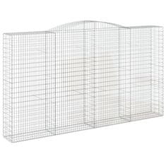 Vidaxl Obokane gabion košare 25 kosa 400x50x220/240cm pocinkano železo