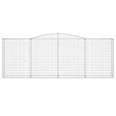 Vidaxl Obokane gabion košare 7 kosov 400x50x140/160cm pocinkano železo