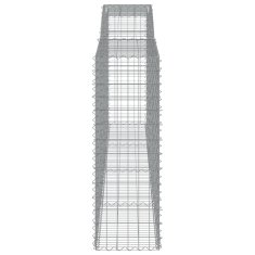 Vidaxl Obokane gabion košare 7 kosov 400x50x140/160cm pocinkano železo