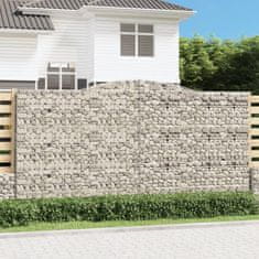 Vidaxl Obokane gabion košare 8 kosa 400x30x200/220 cm pocinkano železo
