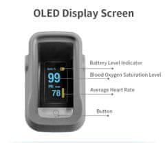 IMDK oksimeter C101H1 naprstni pulzni oksimeter - merilec SpO2 ravni kisika v krvi z OLED zaslonom