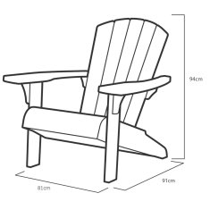 Vidaxl Adirondack stol Troy sive barve