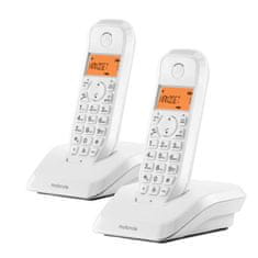 Motorola S1202 telefon, bela, 2 kosa