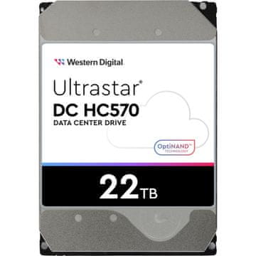 Western Digital Ultrastar disk (HDD), 22TB, SATA 3, 6GB/s, 512MB, 7200 (WUH722222ALE6L4 0F48155)