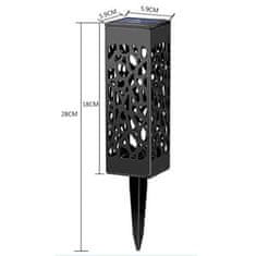 Netscroll Solarna vrtna svetilka (2 kosa), solarna svetilka z elegantno obliko, solarno polnjenje, 8-10 ur delovanja, avtomatski prižig, vodoodporna, za vrtove, terase, dvorišča, LawnLamps