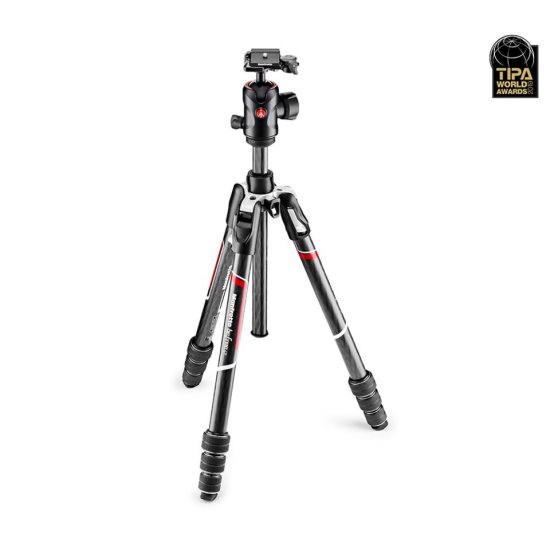 Manfrotto Befree GT karbonsko potovalno foto stojalo - (MKBFRTC4GT-BH) + DARILO nosilec za telefon (MTWISTGRIPK)