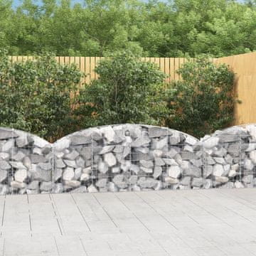 Vidaxl vidaXL Obokasta gabionska košara 200x30x60/80 cm pocinkano železo