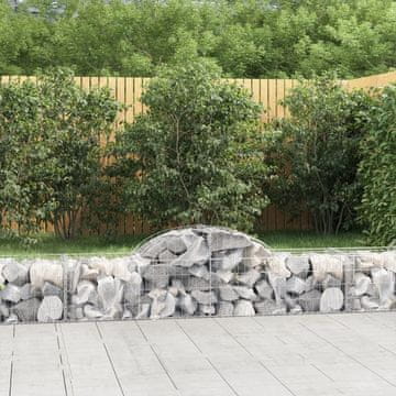 Vidaxl vidaXL Obokasta gabionska košara 200x50x40/60 cm pocinkano železo