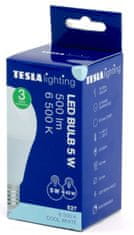Tesla Lighting BULB LED žarnica, E27, 5W, 230V, 500lm, 25.000h, 6500K, hladno bela