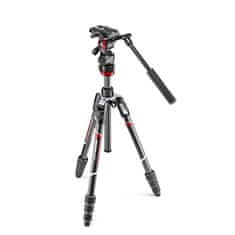 Manfrotto Befree Live karbonsko potovalno stojalo z video glavo - TWIST LOCK - (MVKBFRTC-LIVE) + DARILO nosilec za telefon (MTWISTGRIPK)