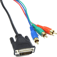 Cabletech Kabel DVI M (24+5) - 3x RCA/cinch M., 1.8m