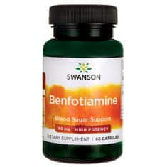 Swanson Benfotiamin (vitamin B1), 160 mg, 60 kapsul
