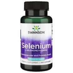 Swanson Selen (L-selenometionin), 100 mcg, 200 kapsul