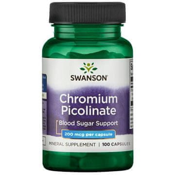Swanson Kromov pikolinat, 200 mcg, 100 kapsul
