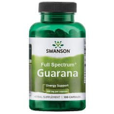 Swanson Guarana, 500 mg, 100 kapsul