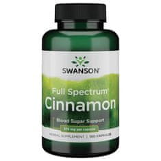 Swanson Full Spectrum Cinnamon 375 mg (pripravek s cimetom širokega spektra), 180 kapsul