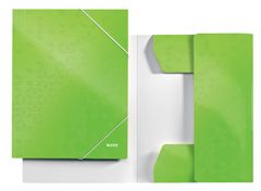 Leitz Tridelne mape WOW, A4, zelene barve