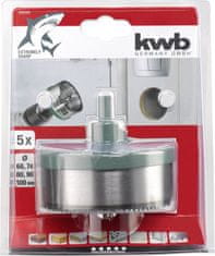 KWB set kronskih žag za les 68-100 mm, 5/1 (49499700)