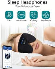 SOLFIT® Maska za Spanje s Bluetooth in Integriranimi Slušalkami - SLEEPHONES
