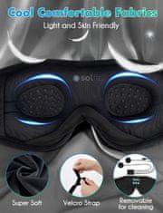 SOLFIT® Maska za Spanje s Bluetooth in Integriranimi Slušalkami - SLEEPHONES
