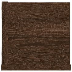 Vidaxl Stenska polica rjav hrast 100x18x18 cm inženirski les