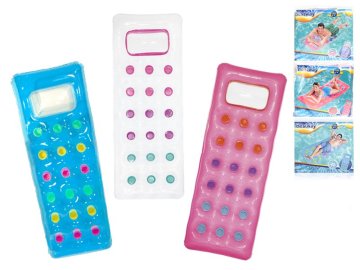 Bestway Napihljiv ležalnik Fashion 188x71 cm - mešanica barv (modra, roza, prozorna)