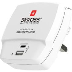 Skross polnilni adapter USB-C UK, 5400 mA max. DC55UK Smart TV