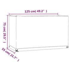 Vidaxl Prevleka za vrtno pohištvo 8 obročkov 125x55x75 cm pravokotna