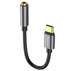 BASEUS CATL54-0G Kabelska redukcija USB-C na 3,5-milimetrski zvočni priključek L54 (ženski), temno siva