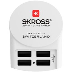 Skross Euro USB polnilni adapter, 4800mA, 4x USB izhod (DC26)