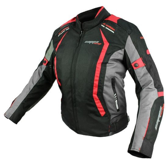 Cappa Racing Ženska moto jakna AREZZO textilní črna/rdeča