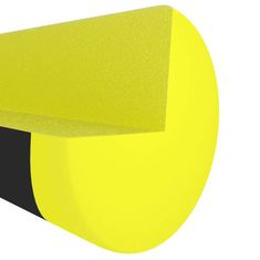 Vidaxl Kotna zaščita 2 kosa rumena in črna 4x4x104 cm PU