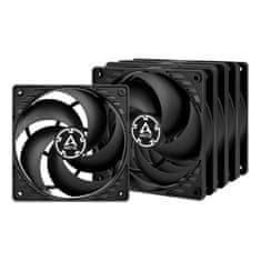 Arctic P12, 120x120x25 mm, komplet 5 ventilatorjev, FDB ležaj, črn, 3-pinski