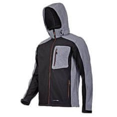 LAHTI PRO Softshell jakna s kapuco, črno-sivo-oranžna, velikost S