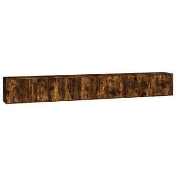 Vidaxl Stenska TV omarica 3 kosi dimljen hrast 100x34,5x40 cm