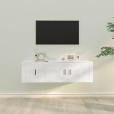Vidaxl Komplet TV omaric 2-delni bel inženirski les