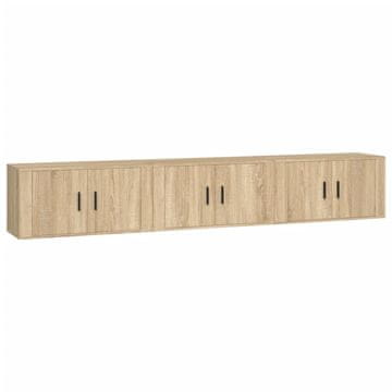 Vidaxl Stenska TV omarica 3 kosi sonoma hrast 80x34,5x40 cm