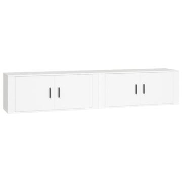 Vidaxl Stenska TV omarica 2 kosa bela 100x34,5x40 cm