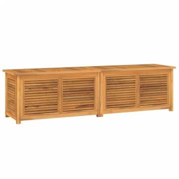Vidaxl Vrtna škatla z vrečo 200x50x55 cm trdna tikovina