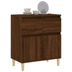 Vidaxl Komoda rjav hrast 60x35x70 cm inženirski les