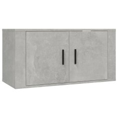 Vidaxl Stenska TV omarica 2 kosa betonsko siva 80x34,5x40 cm
