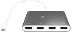 J5CREATE adapter, USB-C® na 4 vrata HDMI (JCA366)