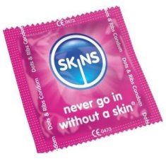 SKINS Dots & Ribs kondomi, 500 enot
