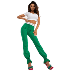 ITALY MODA Ženske hlače z zavihanim pasom SLAVA zelene barve DHJ-SP-6971.37P_398142 M