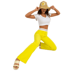 ITALY MODA Ženske hlače HENRIETA rumene DHJ-SP-6971.44P_398143 XL