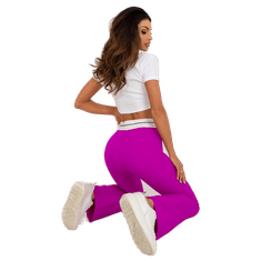 ITALY MODA Ženske hlače s širokimi nogavicami IMRICHA vijolične DHJ-SP-6971.43_398184 2XL