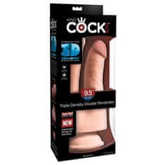 Pipedream Dvojni Dildo "King Cock Plus Triple Density" - 24 cm (R545554)