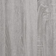 Greatstore Konzolna mizica siva sonoma 101x30,5x75 cm inženirski les